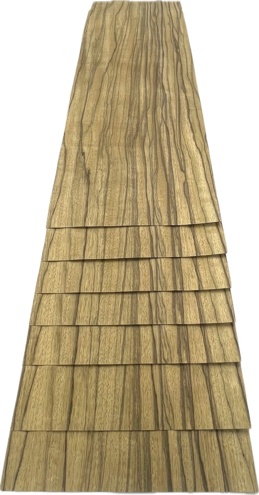 Black Limba veneer sheet showing natural grain