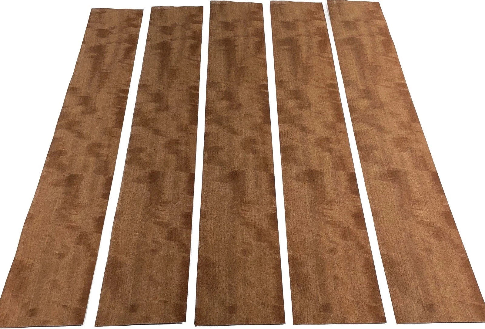 Makore veneer sheet showing natural grain