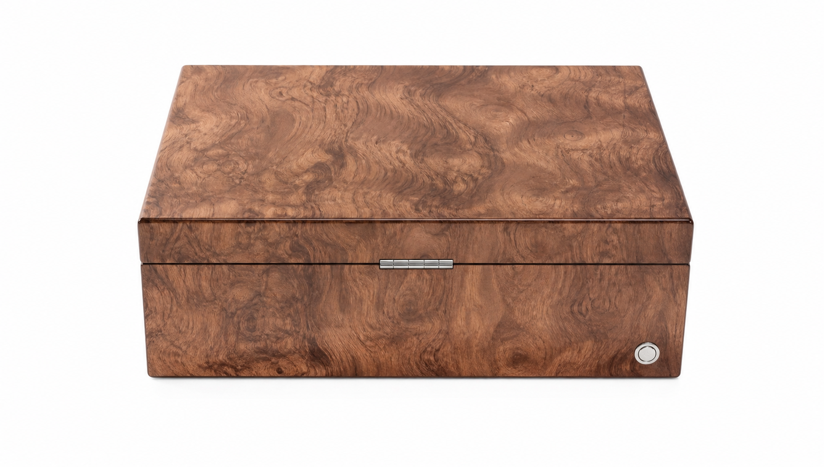 Pommele sapele veneer on a finished humidor